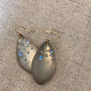 Alexis Bittar earrings with rhinestones